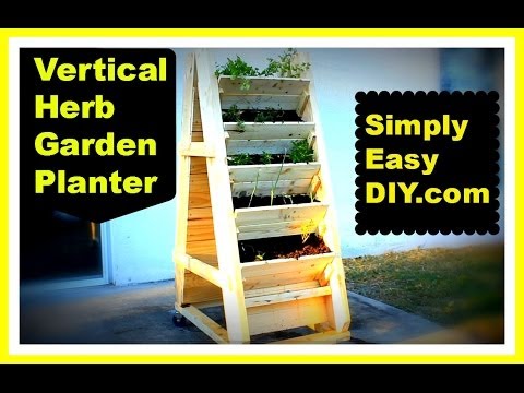 DIY Vertical Herb Garden Planter Box